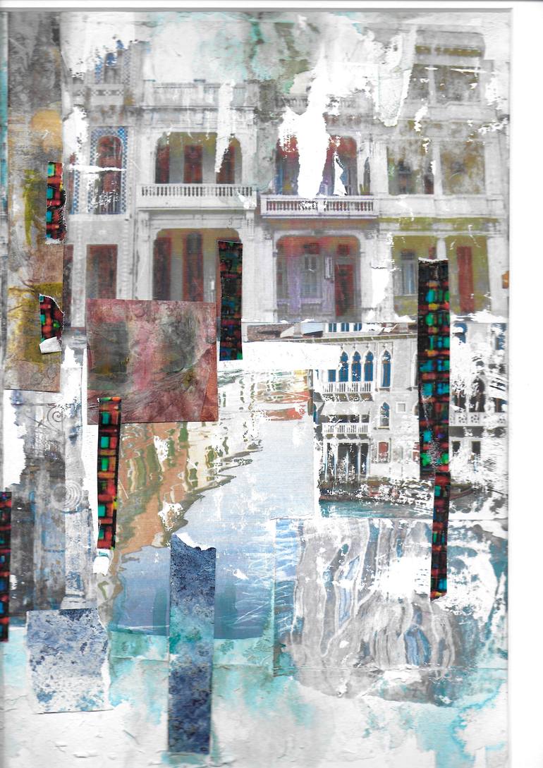 Original Abstract Cities Collage by Suzsi Corio