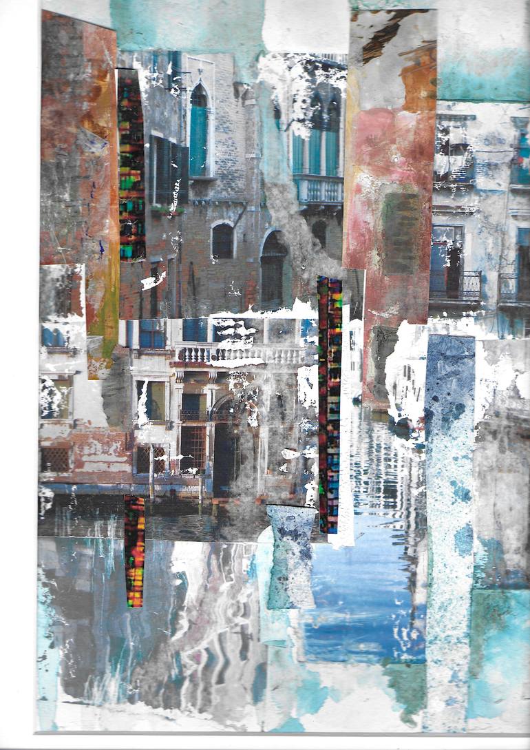 Original Abstract Cities Collage by Suzsi Corio