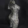 Bronze feamle torso by Konrad Wisniewski. Silver patina on bronze. Certificate of Authenticity