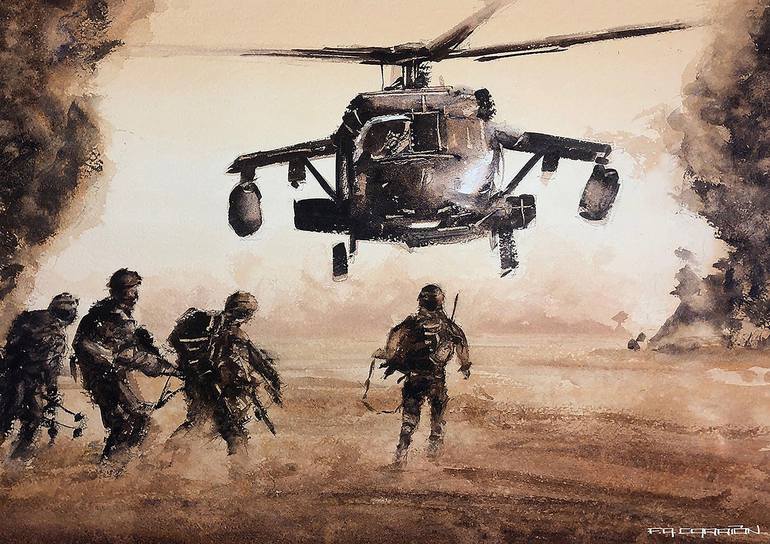 Military Art / Successful Mission Painting by Francisco Andrés Carrión ...