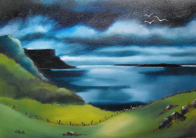 Fairhead form Murlough Painting by Kate Rocks | Saatchi Art