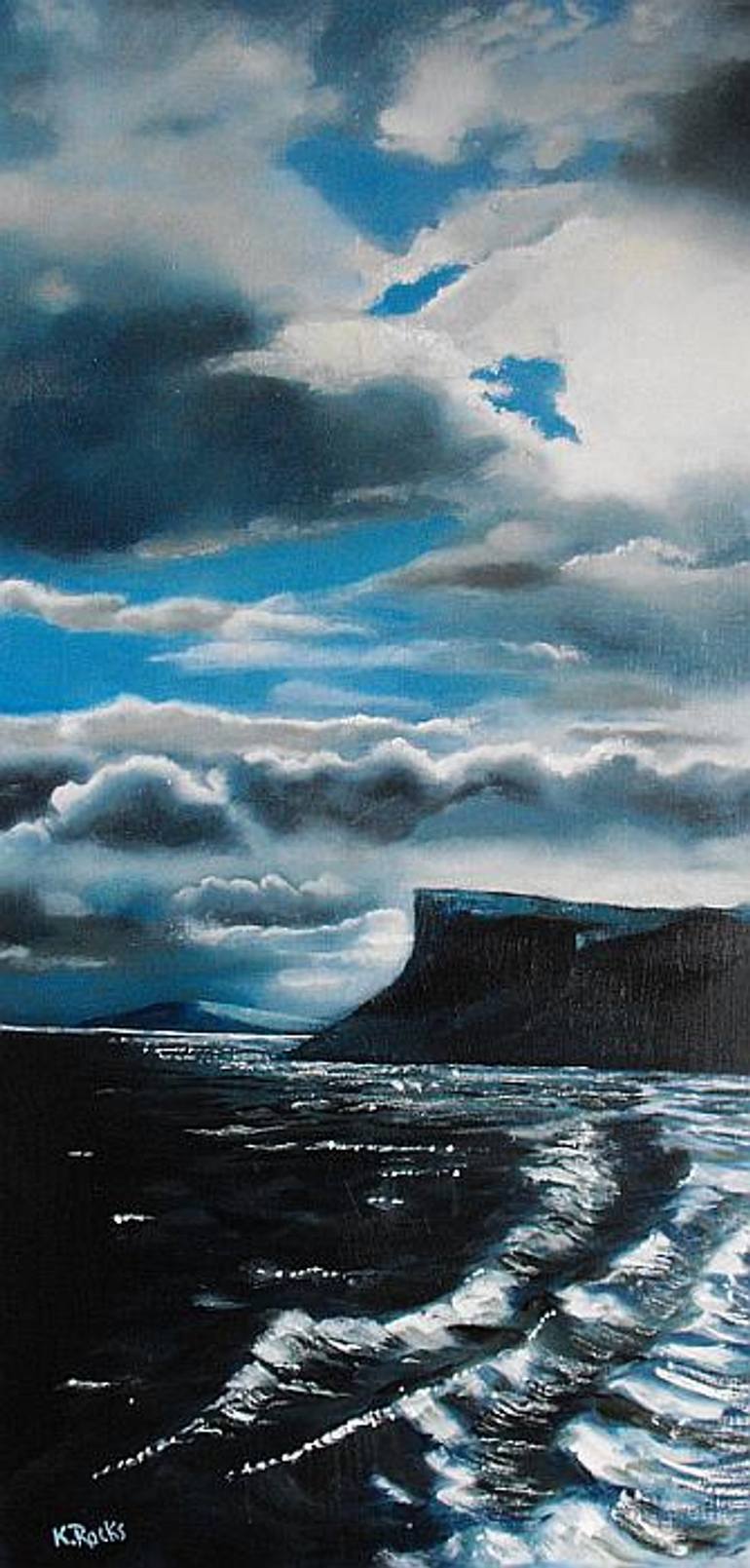 Blue FairHead Painting by Kate Rocks | Saatchi Art