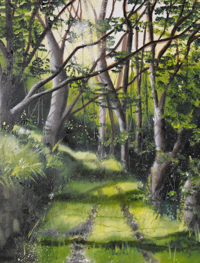 Woodland Walk Painting by Kate Rocks | Saatchi Art
