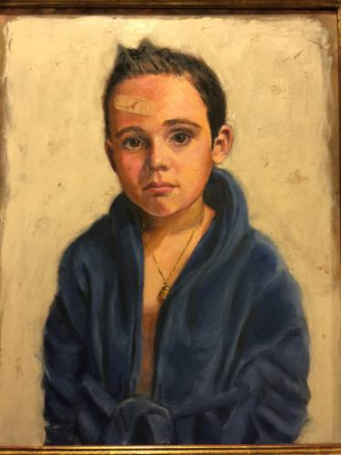 Original Portraiture Children Paintings by jeff lake