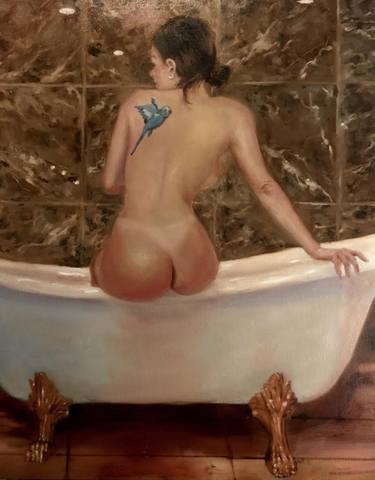 Original Figurative Nude Paintings by jeff lake