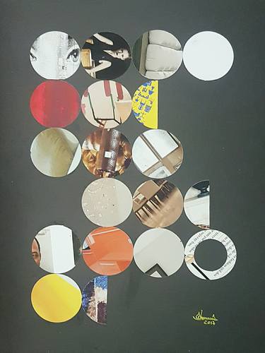 Original Abstract Geometric Collage by Richard Brandão