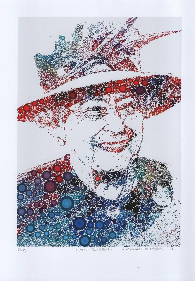 Original Pop Culture/Celebrity Digital by Richard Brandao | Figurative Art on Paper | THE QUEEN - (Fragments - Pop Icons) - Limited Edition of 10