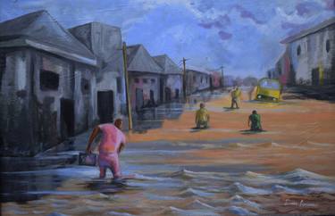 Original Expressionism Rural life Paintings by EMEKA AMAMASI