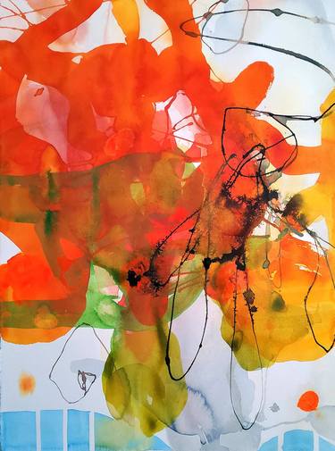 Original Abstract Expressionism Abstract Paintings by Wendy Grace