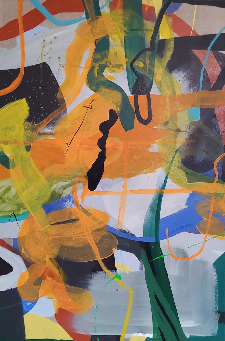Original Abstract Expressionism Abstract Paintings by Wendy Grace