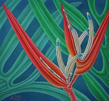 Print of Art Deco Floral Paintings by Dragan Azdejkovic