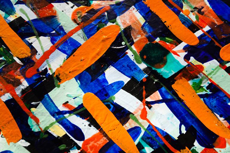 Original Abstract Expressionism Abstract Painting by Wild Don Lewis