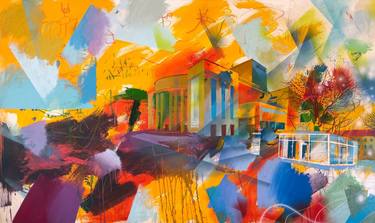 Original Abstract Architecture Paintings by Andrey Wolff