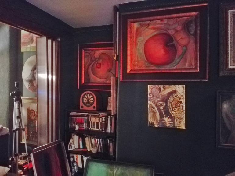 Original Expressionism People Painting by Maya Rotaru