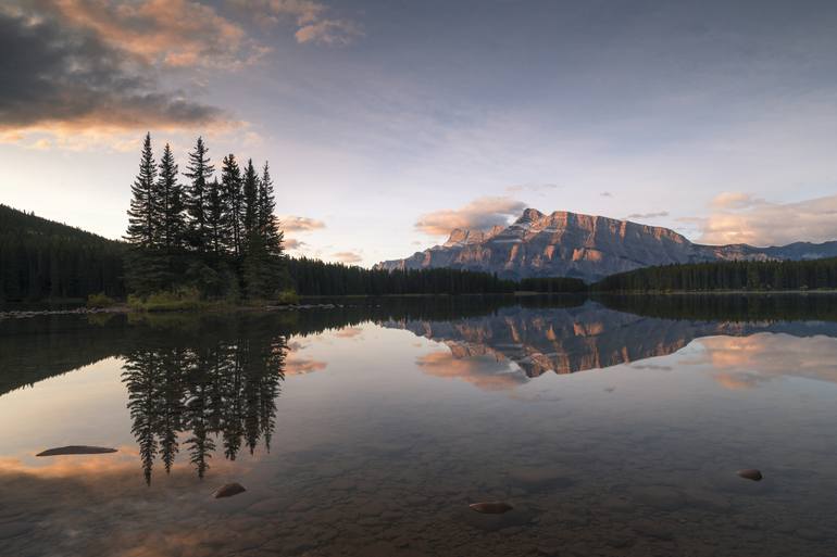 Sunrise at Two Jack Lake, Banff National Park - Print
