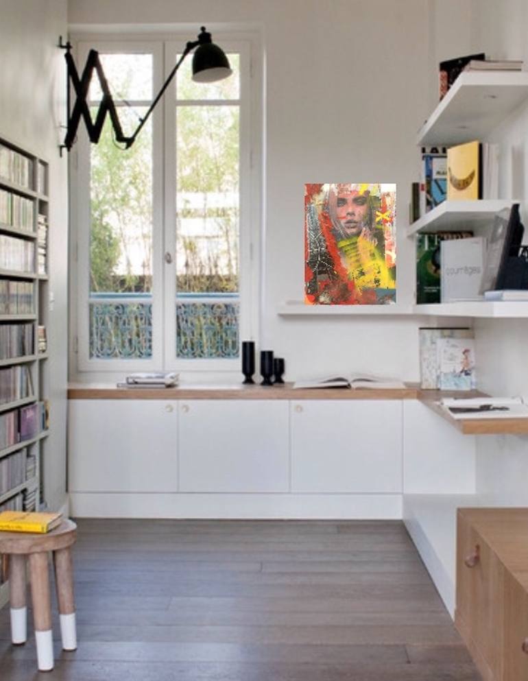 Original Abstract Pop Culture/Celebrity Collage by Lee Clement