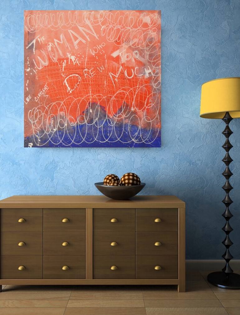 Original Abstract Typography Painting by Lee Clement