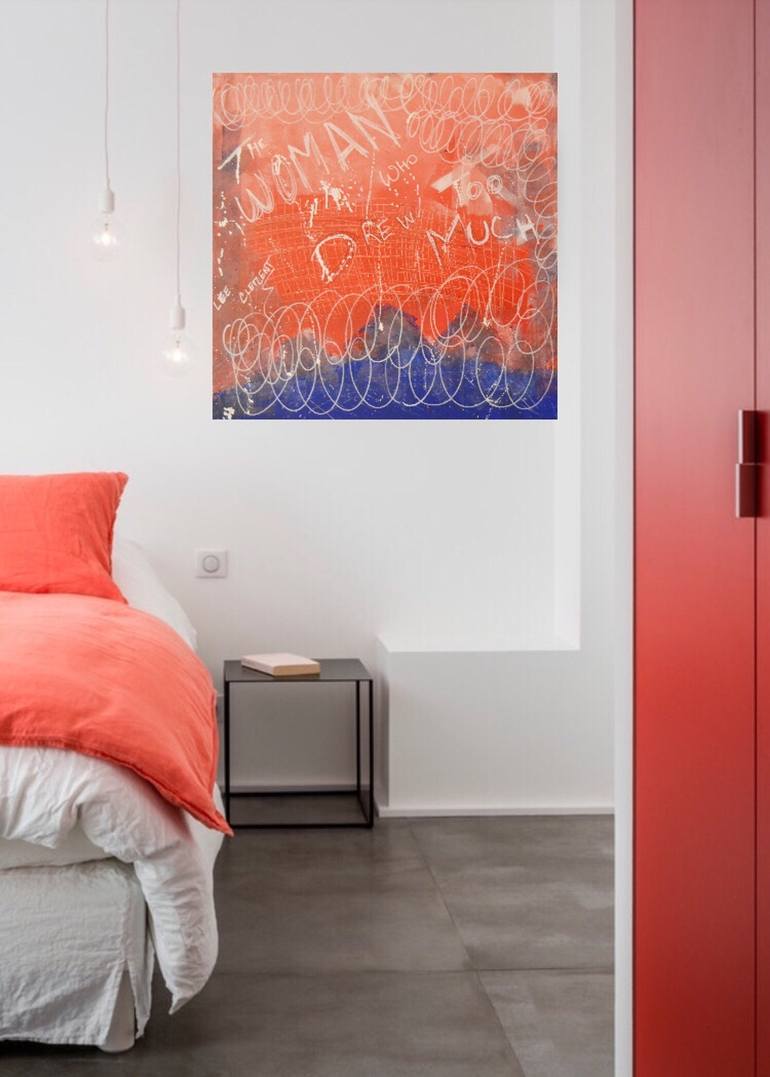 Original Abstract Typography Painting by Lee Clement