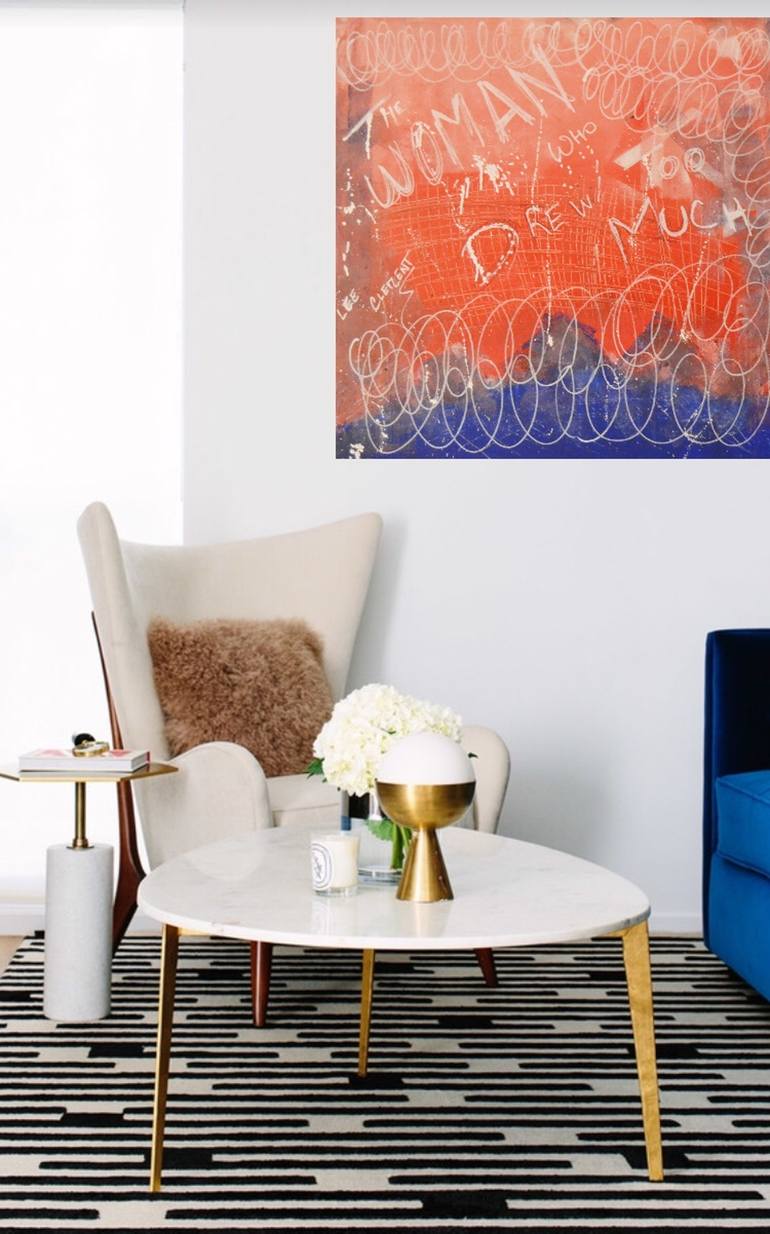 Original Abstract Typography Painting by Lee Clement