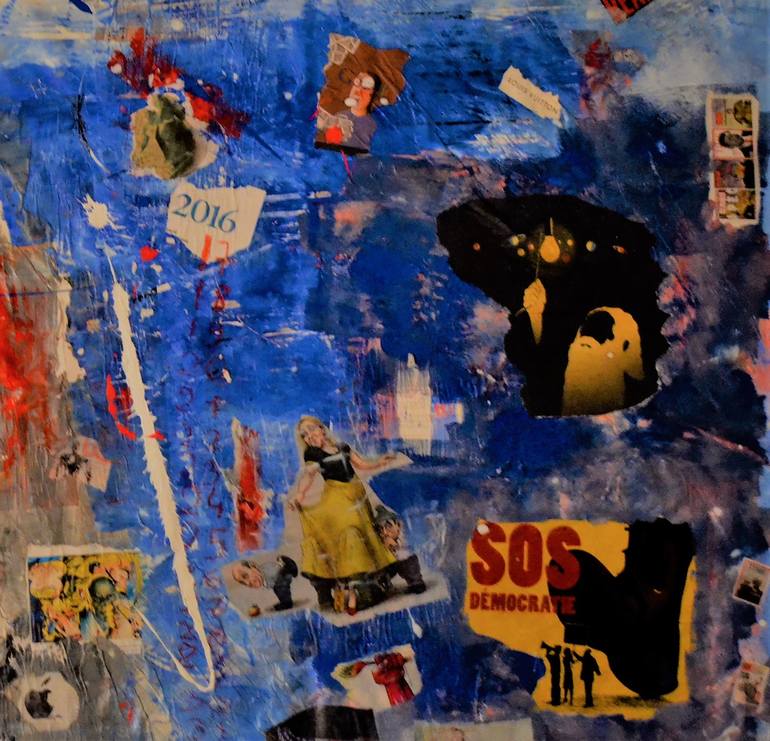 Original Street Art Abstract Painting by Lee Clement