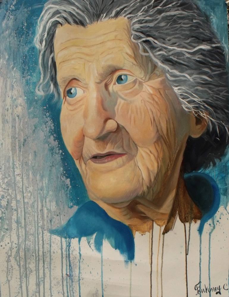 old woman Painting by christelle fontenoy Saatchi Art