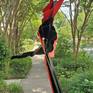 Red Black Outdoor Dancer Abstract sculpture