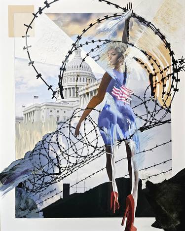 Original Pop Art Politics Mixed Media by Jackie Braitman