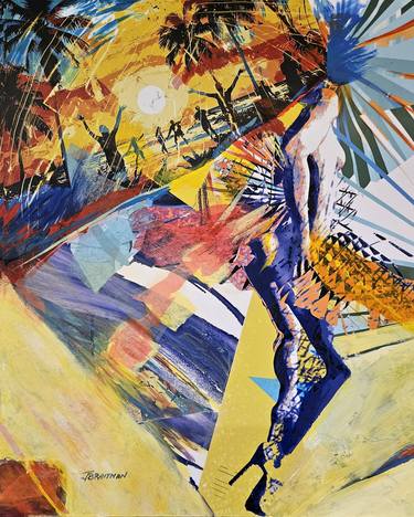 Original Contemporary Abstract Collage by Jackie Braitman