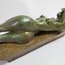 This piece is a celebration of the sensuous nature of the female body. The more abstract nature helps convey this message. The traditional subject and approach is a salute to Rodin and other sculptors of that period.
Limited Edition - not to exceed 3 cast from same mold.