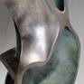contemporary, abstract, modern, nude torso, bronze, verdigris, silver patina