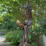 From Back - Corten steel, outdoor sculpture, garden, empowerment, uplifting, goddess, contemporary, figurative abstract