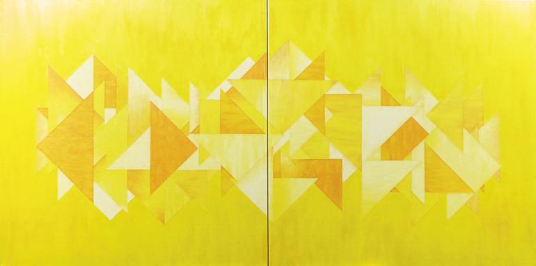 Original Abstract Geometric Painting by Vincent Glo