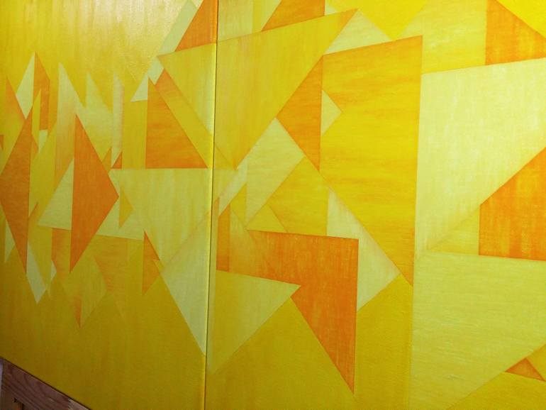 Original Abstract Geometric Painting by Vincent Glo