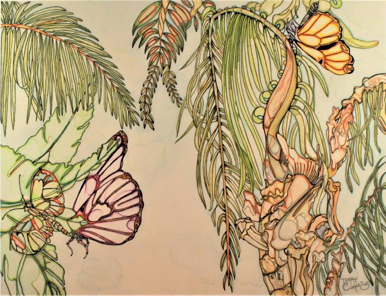 Original Contemporary Botanic Painting by Terry Cornelius