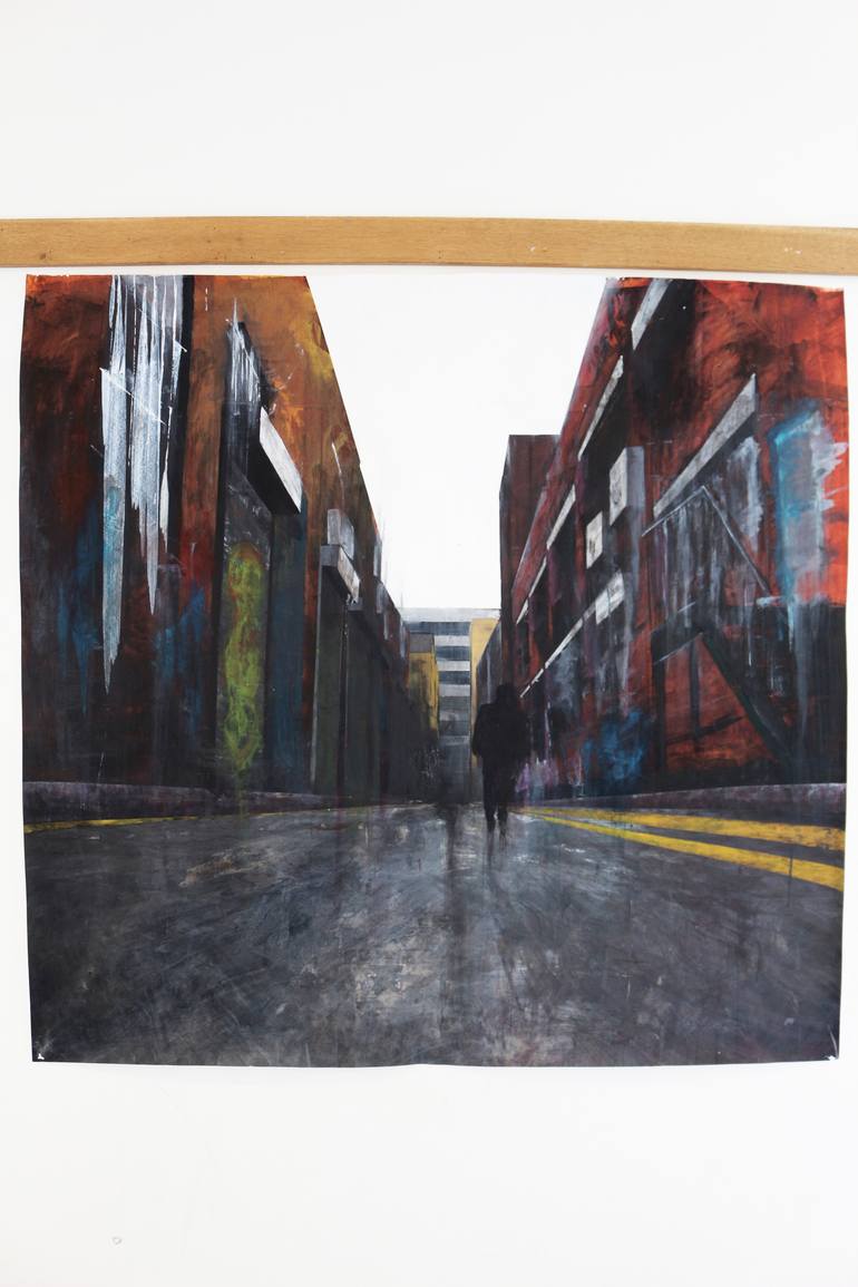 Original Abstract Architecture Painting by Oleg Korolov