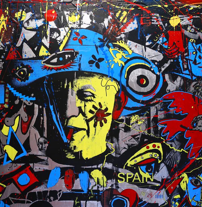 Original Abstract Pop Culture/Celebrity Painting by Devon Almarinez