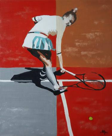 Original Modern Sports Paintings by Andreea Oprisan