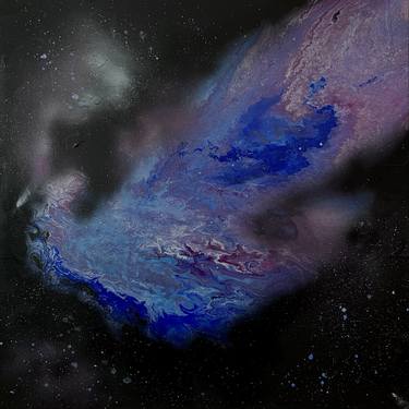 Original Abstract Outer Space Painting by Andreea Oprisan