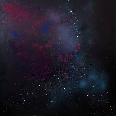 Original Abstract Outer Space Painting by Andreea Oprisan