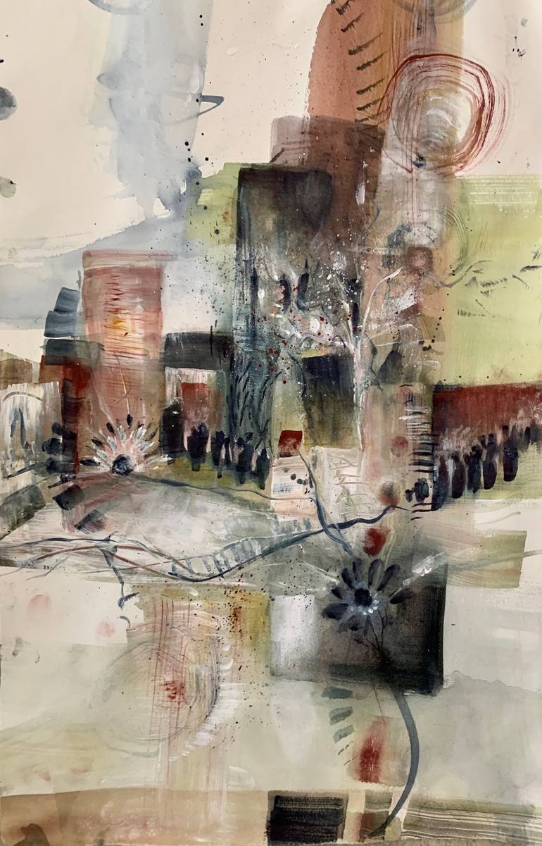 Upward Painting by sharon zeugin Saatchi Art