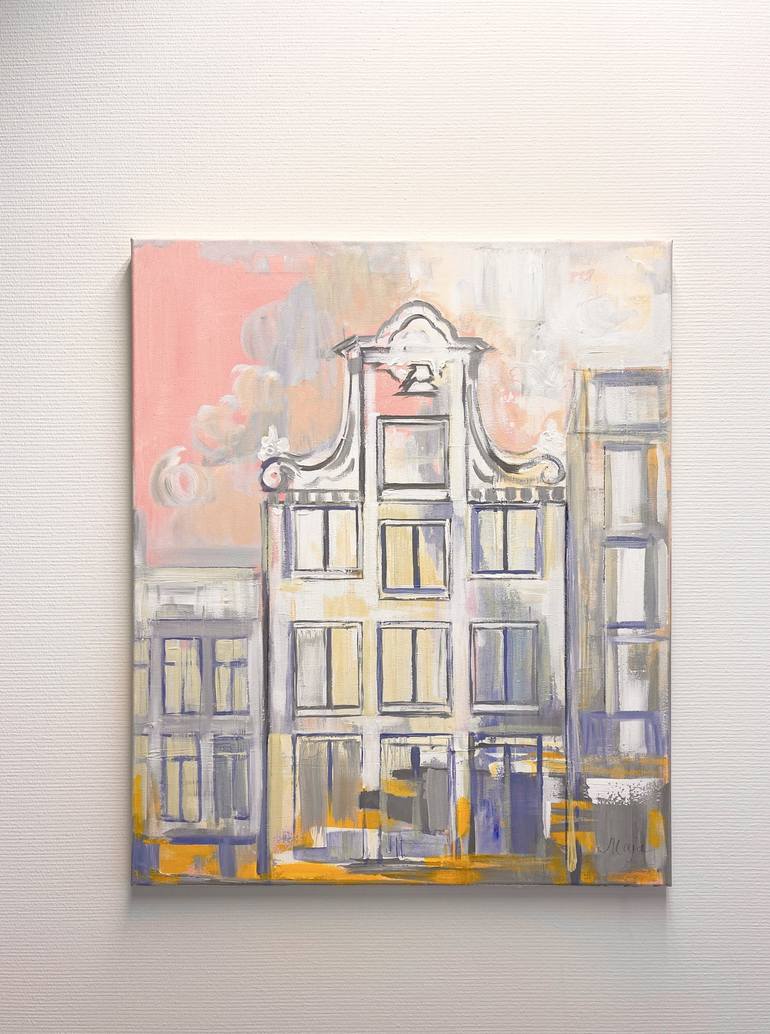 Original Contemporary Architecture Painting by Maja A Chris