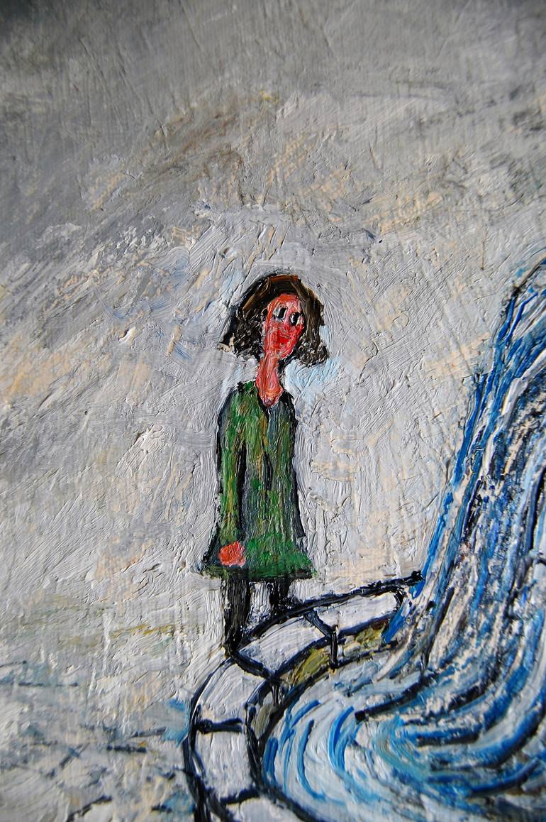 Original Expressionism People Painting by Paul Robinson