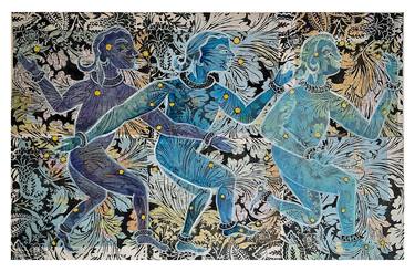 Original Classical mythology Printmaking by Ouida Touchon