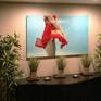 An underwater photograph of a dancing female model in red dress and white underwear.

Original Print on aluminum plate.

The print needs no framing. It can be hung by a hidden square frame on the back of the plate. 

The print comes with certificate of authenticity, signed by artist with authenticity certificate, artist's name, edition number, edition limit, and other details.

Other sizes printed on paper are available upon request.