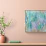 Pastel wall, artwork is lighter in direct light