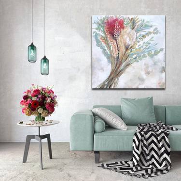 Original Abstract Expressionism Floral Paintings by Karen Goddard