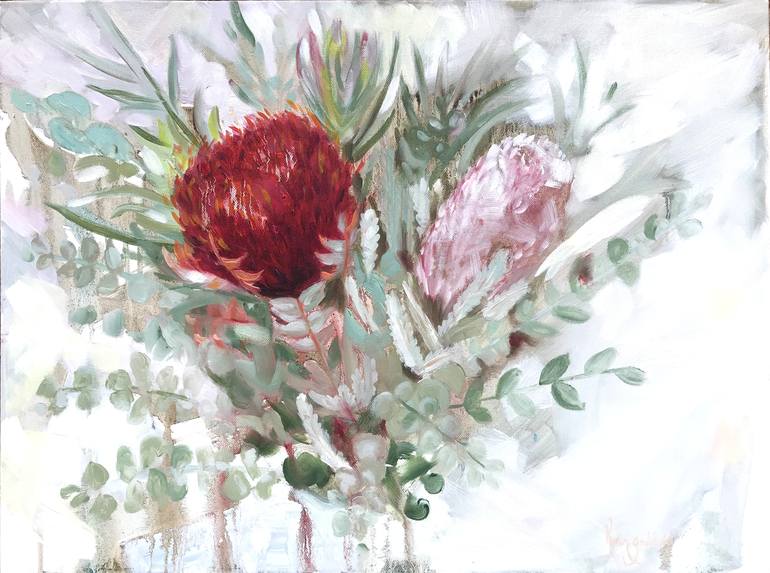 Original Impressionism Botanic Painting by Karen Goddard