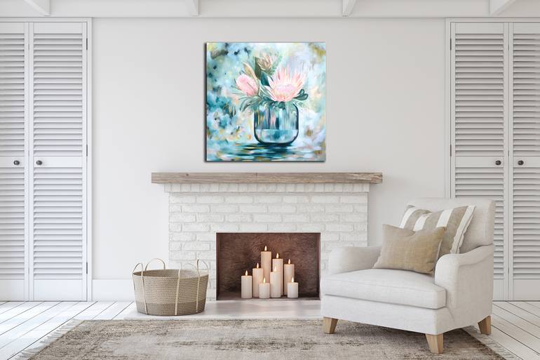 Original Abstract Floral Painting by Karen Goddard
