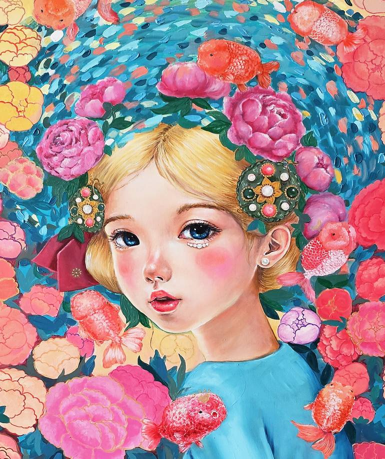 Original Pop Art Fantasy Painting by Eury Kim