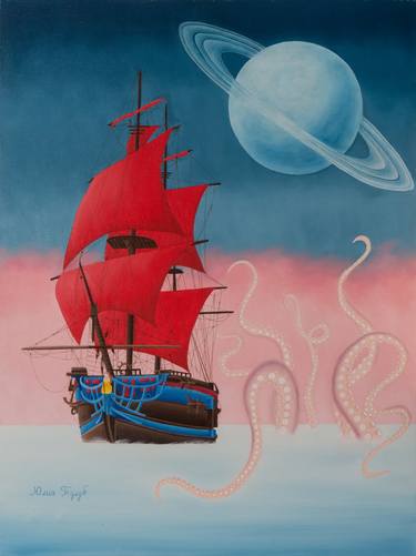 Print of Ship Paintings by Julia Tulub